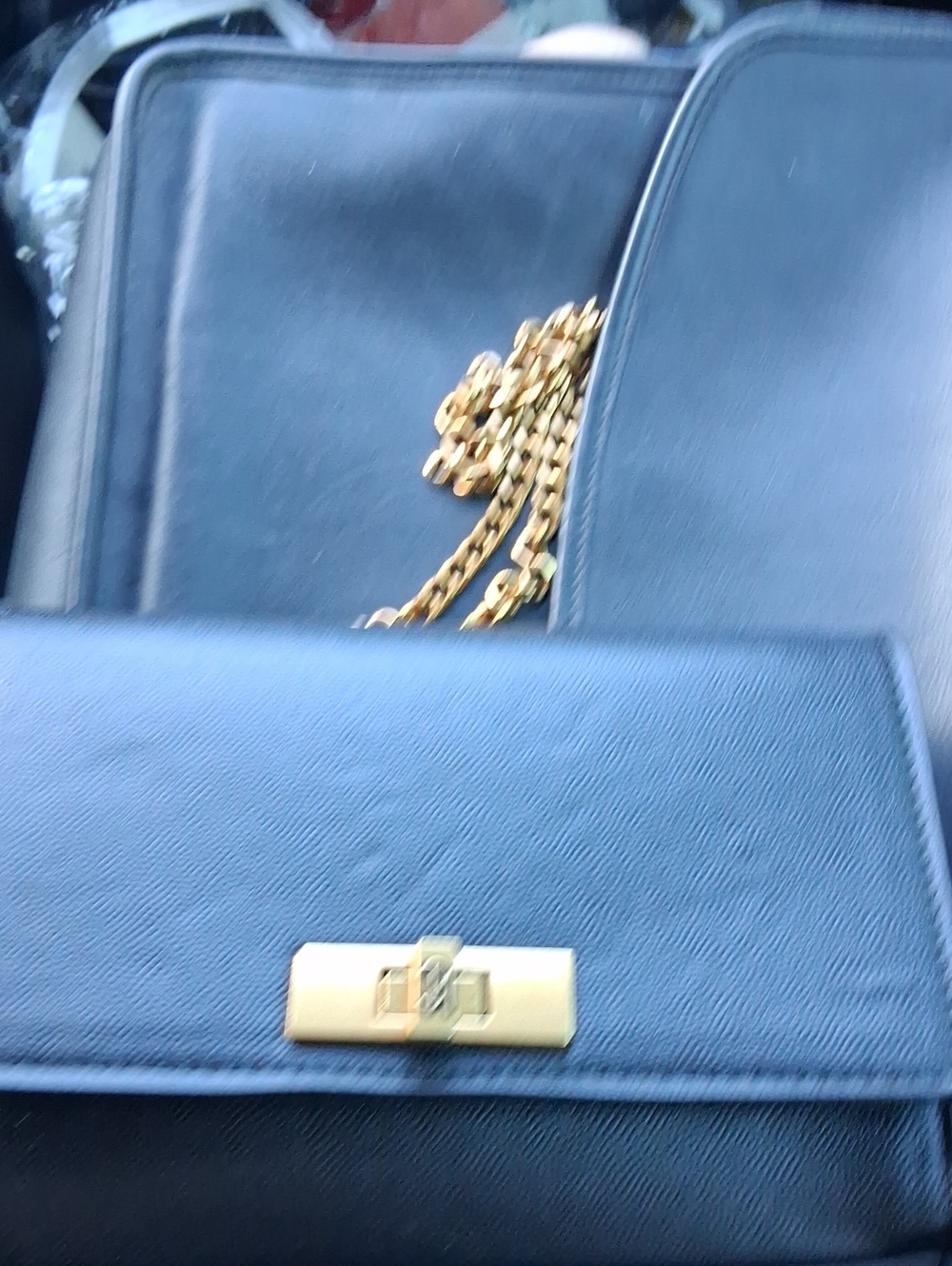 Steve Madden Black Crossbody Bag with Gold Chain